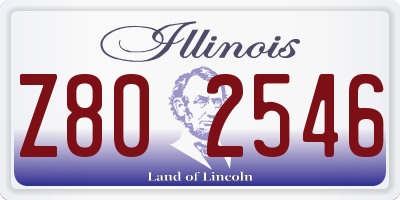 IL license plate Z802546