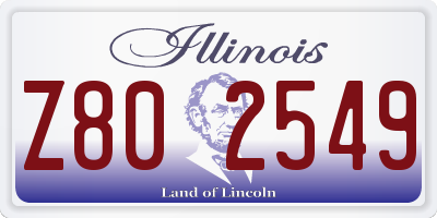 IL license plate Z802549