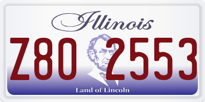 IL license plate Z802553