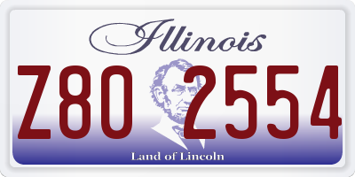 IL license plate Z802554