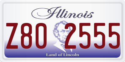 IL license plate Z802555