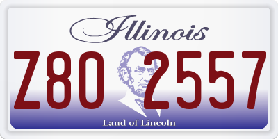 IL license plate Z802557