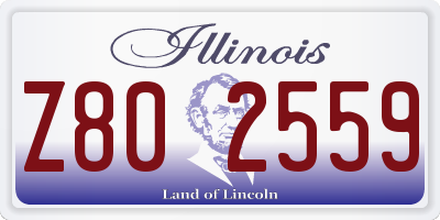 IL license plate Z802559