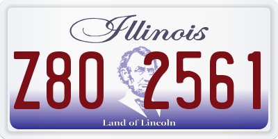 IL license plate Z802561