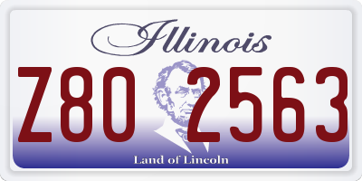 IL license plate Z802563