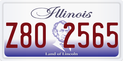 IL license plate Z802565