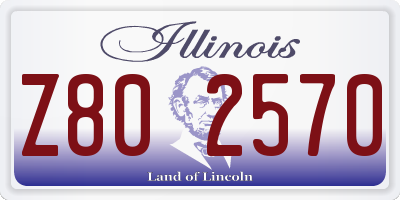 IL license plate Z802570