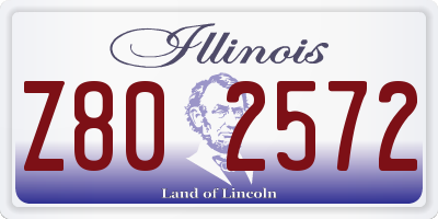 IL license plate Z802572