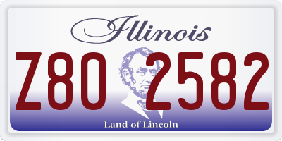 IL license plate Z802582