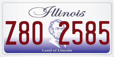 IL license plate Z802585