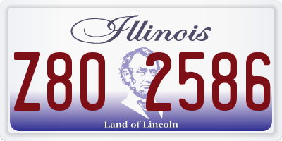 IL license plate Z802586