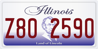 IL license plate Z802590