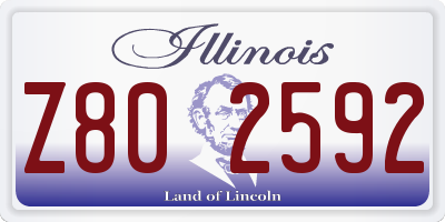 IL license plate Z802592