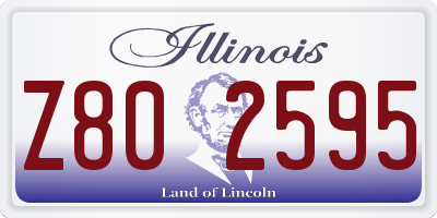 IL license plate Z802595