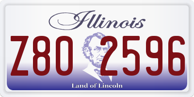 IL license plate Z802596