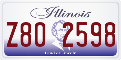 IL license plate Z802598