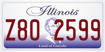 IL license plate Z802599