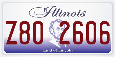 IL license plate Z802606