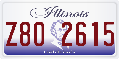 IL license plate Z802615