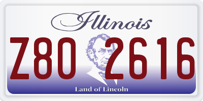IL license plate Z802616