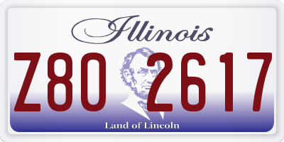 IL license plate Z802617