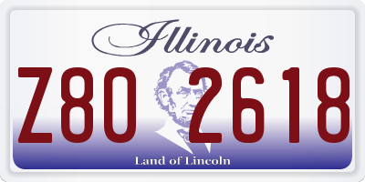 IL license plate Z802618