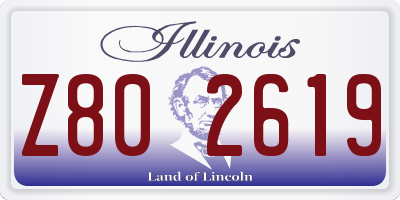 IL license plate Z802619