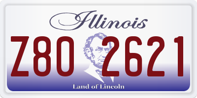 IL license plate Z802621