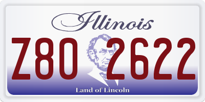 IL license plate Z802622