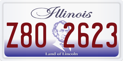 IL license plate Z802623