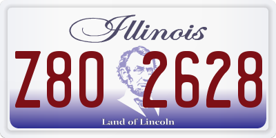 IL license plate Z802628
