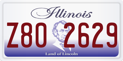 IL license plate Z802629