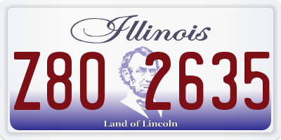 IL license plate Z802635
