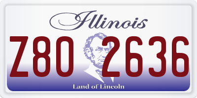 IL license plate Z802636