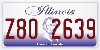 IL license plate Z802639