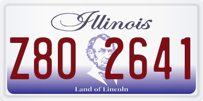IL license plate Z802641