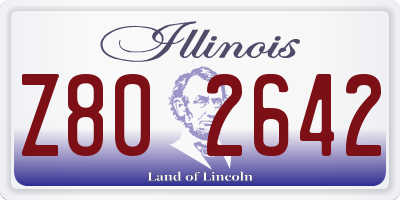 IL license plate Z802642