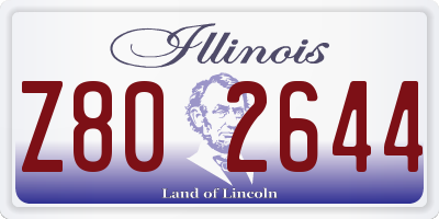 IL license plate Z802644