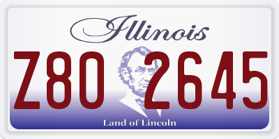 IL license plate Z802645