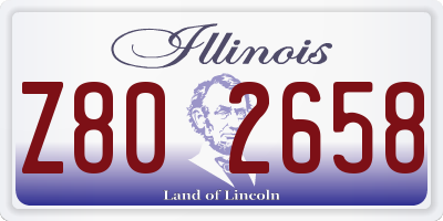 IL license plate Z802658