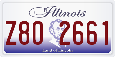 IL license plate Z802661