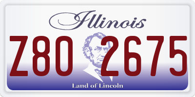 IL license plate Z802675