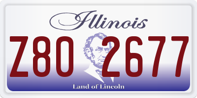 IL license plate Z802677