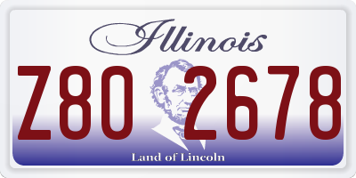 IL license plate Z802678