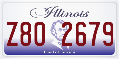IL license plate Z802679