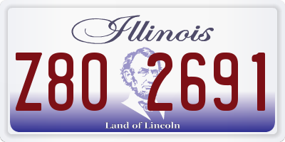 IL license plate Z802691