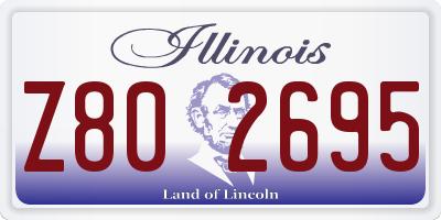 IL license plate Z802695