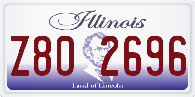 IL license plate Z802696