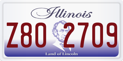 IL license plate Z802709