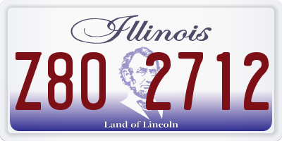 IL license plate Z802712